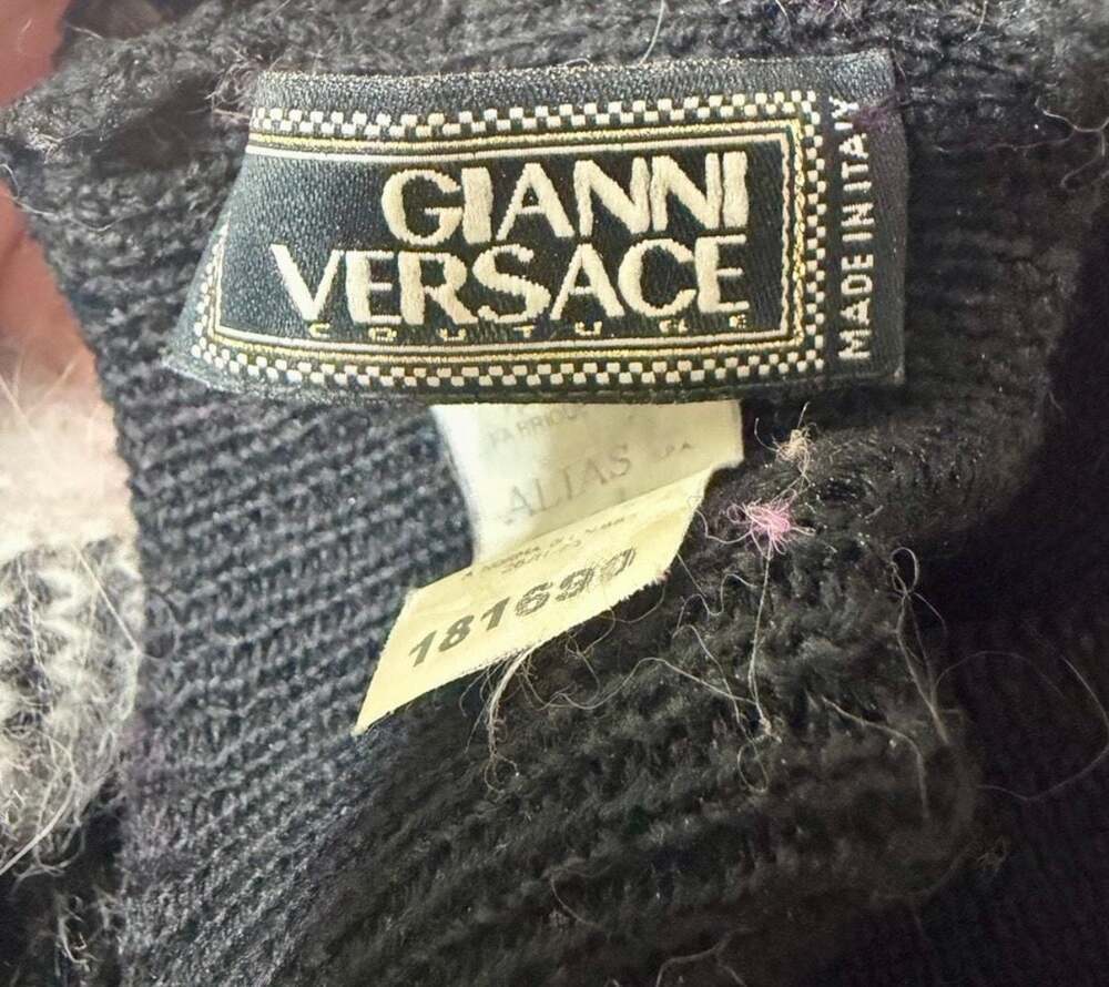 Vintage Gianni Versace Couture Angora Blend Halter Top - Picture 2 of 8